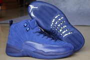 Women Jordan 12 Blue Suede